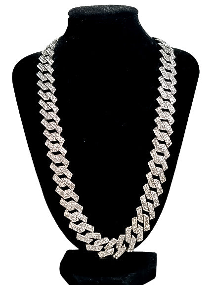 Rhinestone 14MM Cuban Chain