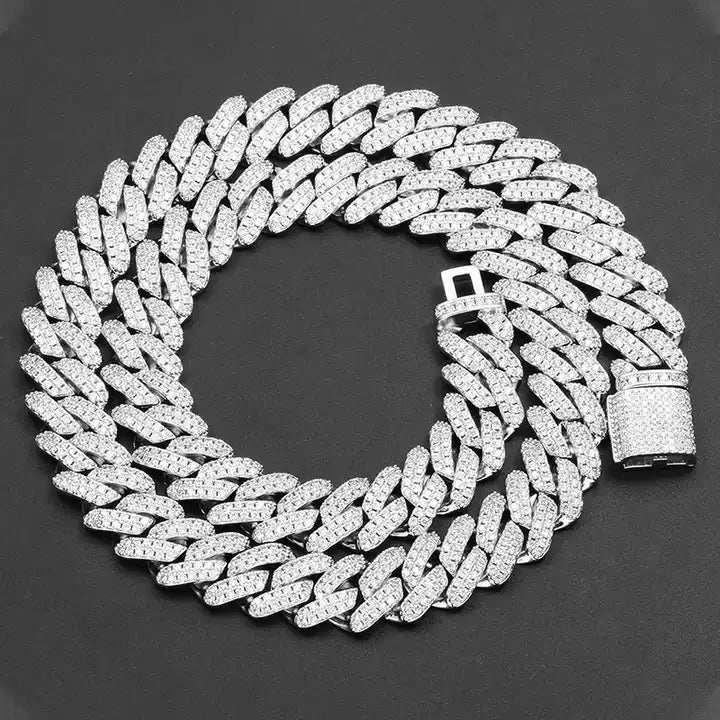 Rhinestone 14MM Cuban Chain